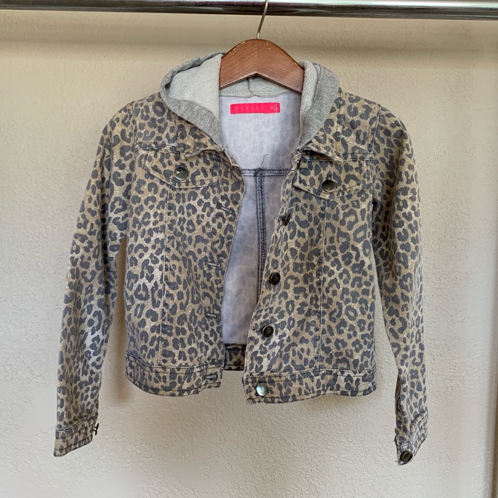 Girls cheetah print jacket